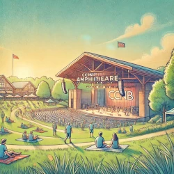 Stylized image of CCNB Amphitheatre at Heritage Park in Simpsonville.