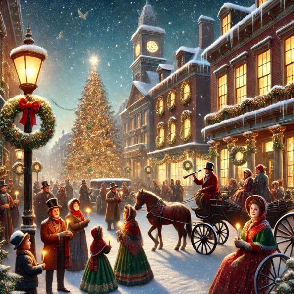 Image depicting a "Dickens of a Christmas" scene